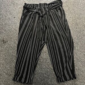 Black and White Striped Pants
